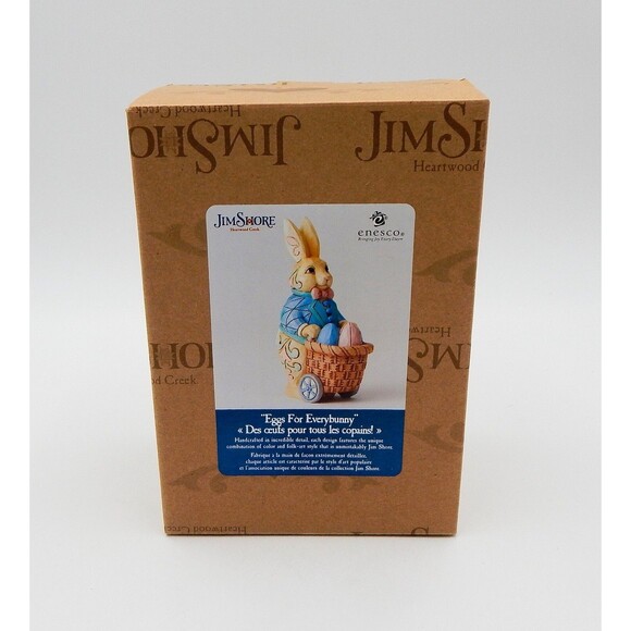 Jim Shore Eggs For Everybunny Easter Bunny Cart Figurine 2019 6006230 Box Enesco - Picture 11 of 12